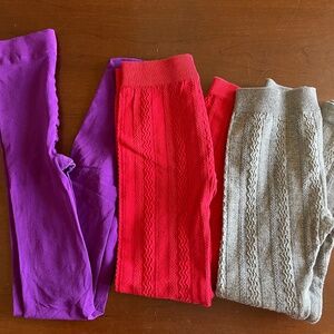 Girls Tights - 3 Pairs